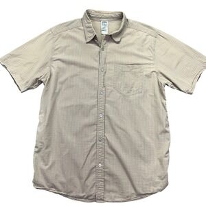 The North Face Button Up Shirt Short Sleeve Plaid Outdoor‎ Casual L